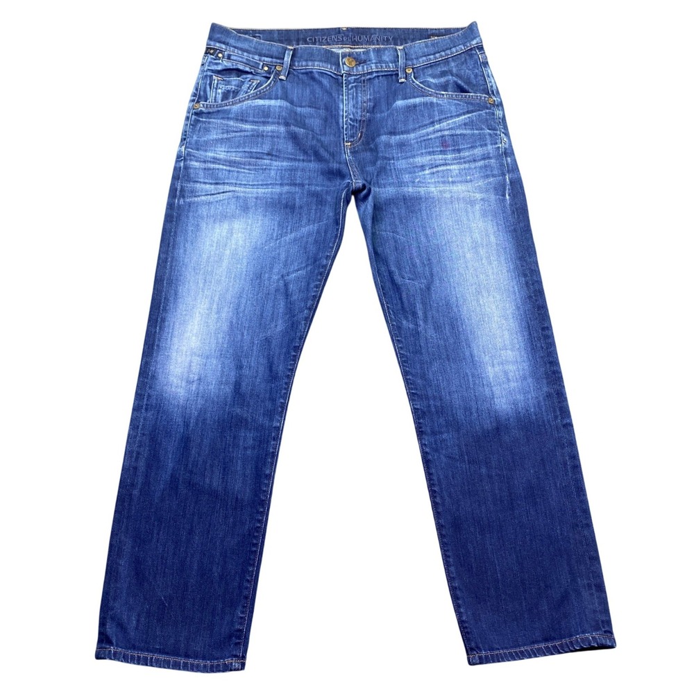 Citizens of Humanity Dylan Drop Rise Cropped Jean Blue Wash Size 29 1254-876